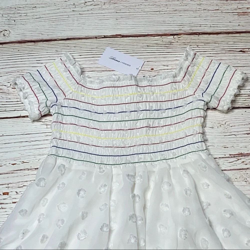 NWT Lovers + Friends Off The Shoulder Babydoll Mini Dress in White Sz S - Picture 6 of 16